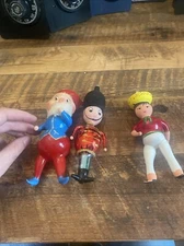 Lot Of 3 Blown Glass Disney HAPPY Dwarf Snow White Christmas Ornament Italy