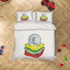 3D Cat Cartoon Kids Quilt Cover Set Duvet Cover Bedding Pillowcases