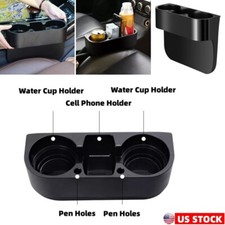 Auto Seat Seam Wedge Storage Organizer Cup Holder Bottle Drink Phone Mount Stand