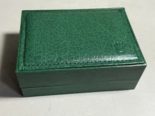 Vtg ROLEX OYSTER WATCH Empty Box  Green Leather Wood Case 68.00.2 Geneve Suisse