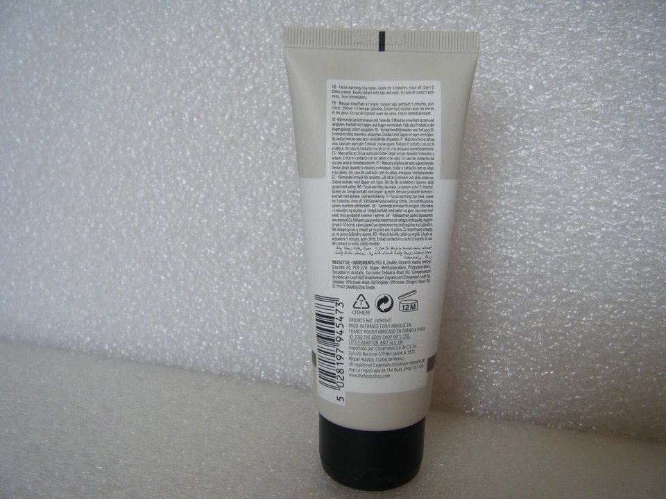 BODY SHOP  " MINERAL & GINGER " WARMING MASSAGE CLAY MASK - DISCONTINUED - NEW - Image 2 of 2