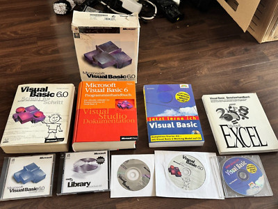 Microsoft Visual Basic 6.0 Einsteiger Ed.+ Library 6 +Visual Studio 6 + 4 Bücher