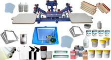 4 Color Silk Screen Printing Kit Micro Registration Shirt Press Machine Sets