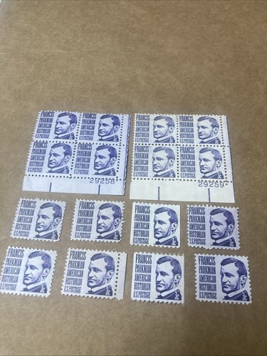 16 Mint/MNH US SCOTT 1281 Francis Parkman 3C 1967 Stamps; 2 Blocks of 4+ 8 loose - Picture 2 of 10