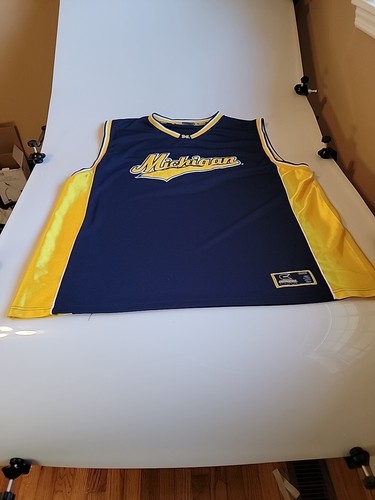 Men’s  Michigan  Basketball Jersey #1 Colosseum 3XL Stitched Blue Yellow  - Picture 1 of 10