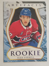 2023-24 UD Artifacts Hockey card Sean Farrel 3/25 (purple) RC Montreal Canadiens