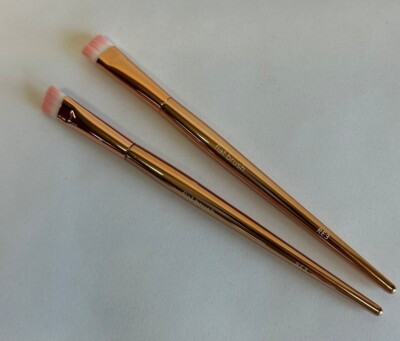 2x Modelle eigene präzise Anwendung flache Lidschattenbürsten Roségold groß #20D384
