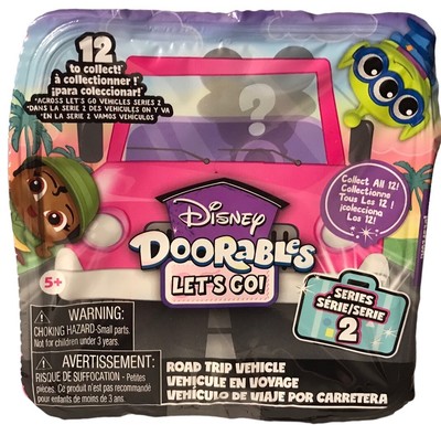 Disney Doorables Lets Go Road Trip Vehicle, Figure & Collectors Guide Series 2