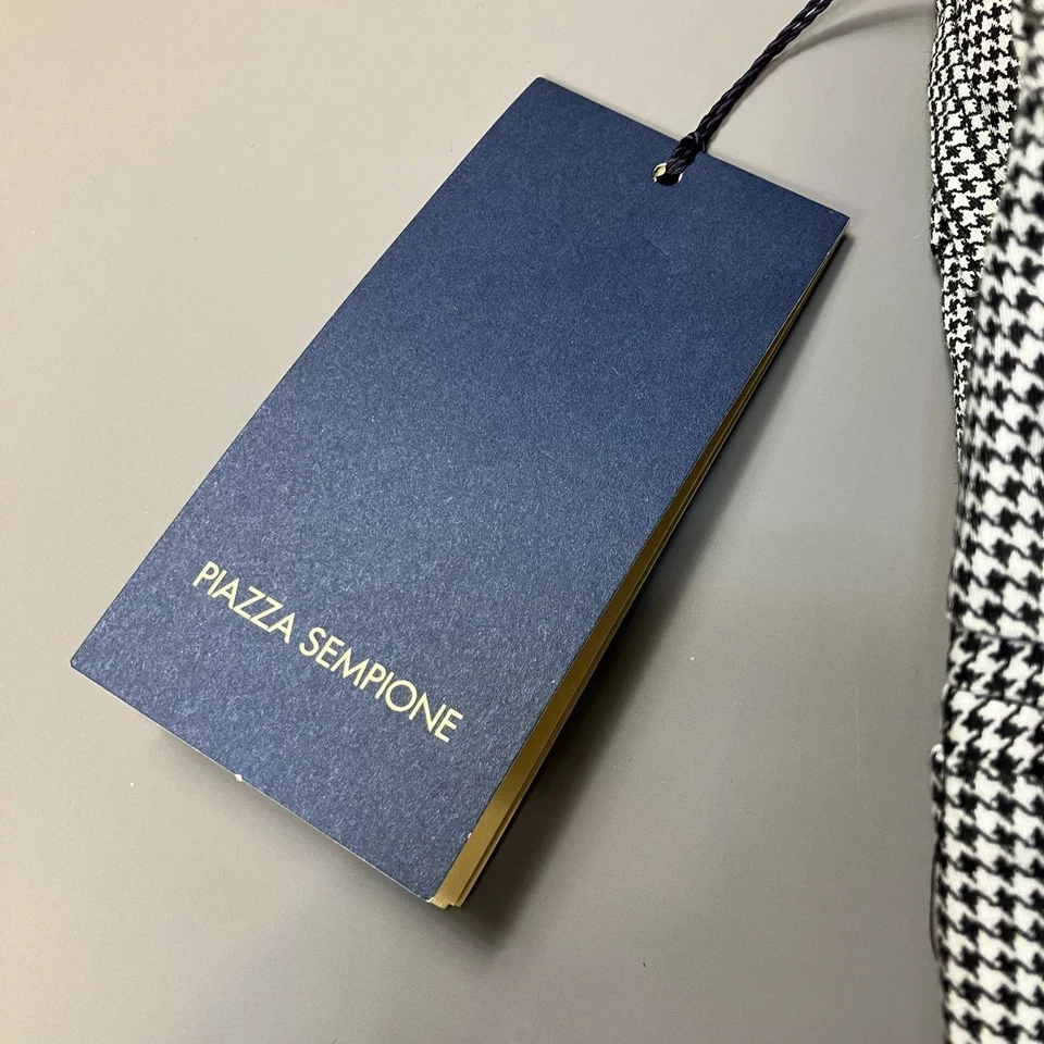 Piazza Sempione Kim Straight Leg Ankle Trousers UK 14 Dogtooth Puppytooth Check - Image 3 of 4