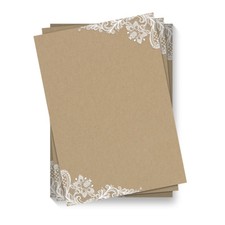 Briefpapier Motivpapier DIN A4 Beidseitig Vollflächig - Kraftpapier Look