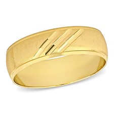 Amour 10K Yellow Gold 6mm Men's Wedding Band