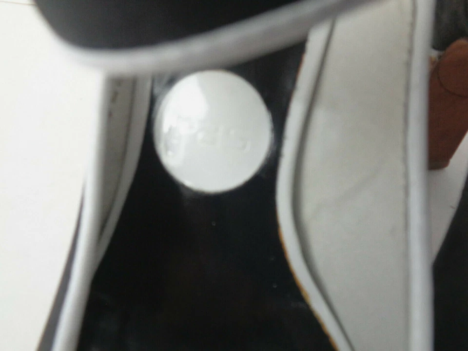 Zapatos ras 6.5M Negro/Blanco Peep Cuero Peep Toe Mary Jane Plataforma Tacón Madera Foto 3 de 4