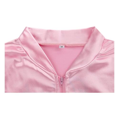 Women's Pink Ladies Jacket Fancy Dress Grease Film Costume Ladies Pink Jacket - Picture 7 of 10