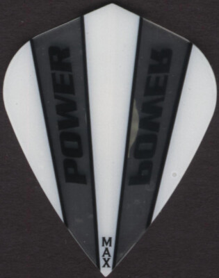 White and Black POWER Kite Dart Flights: 3 per set