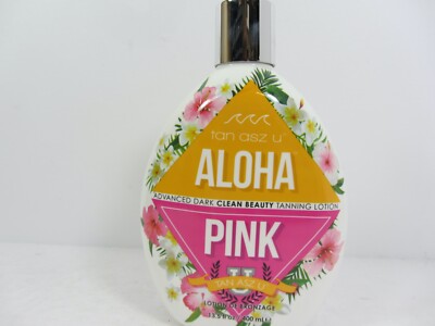 ALOHA PINK CLEAN, NO BRONZER TANNING LOTION  13.5 OZ BY TAN ASZ U