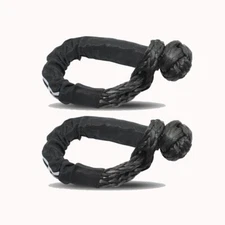 Soft Shackle Synthetic Recovery Rope 2PCS 1/2"x22" 56000lbs Break Strength