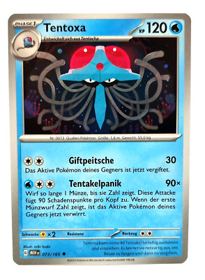 Pokemon Karte: Tentoxa 073/165 Pokemon 151 MEW Deutsch NM