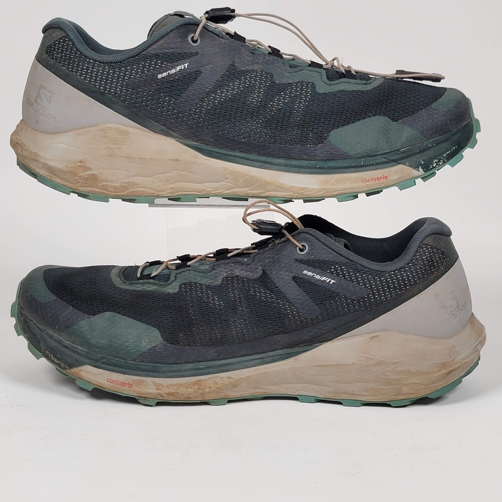 Scarpe da ginnastica Salomon Sense Ride 3 da uomo taglia US 11 45 5 verdi trail running