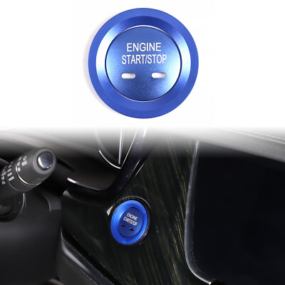 Blue Keyless Engine Push Start Button Cover Trim For Cadillac XT CT 2013-up