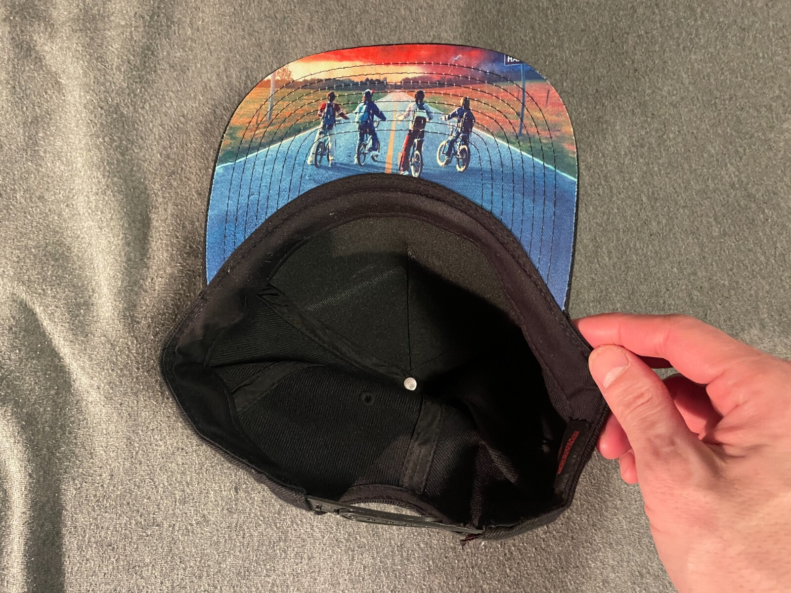 Stranger Things Snapback Hat Design On Bottom Of … - image 2