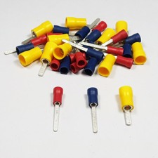 Insulated Straight Flat Blade Terminal Connector Crimp Electrical Terminal