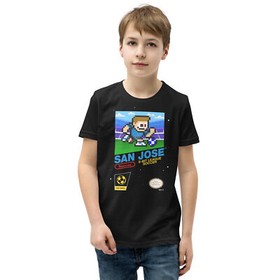 San Jose Earthquakes 8-bit NES Retro Soccer League Jersey Youth Kid Boys T-Shirt