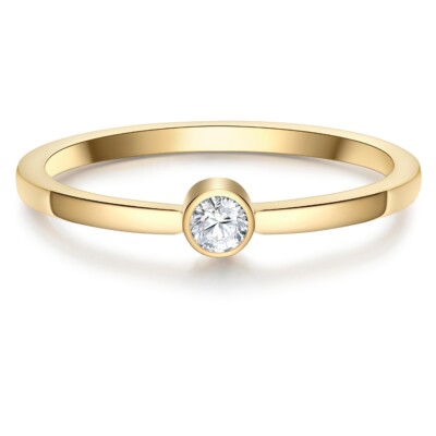 Eastside Damen Ring aus Edelstahl mit Zirkonia