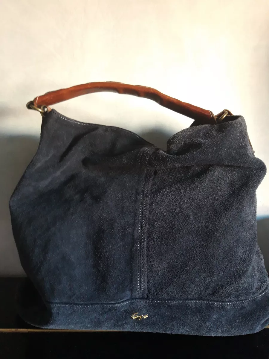 Borsa camoscio blu sale