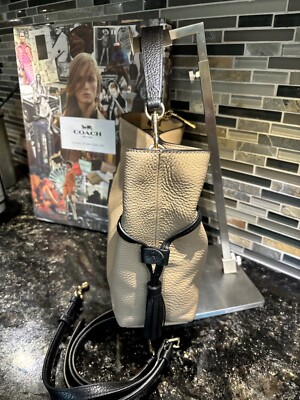 COACH Andy Crossbody Horse & Carriage Color block Pebbled Leathe