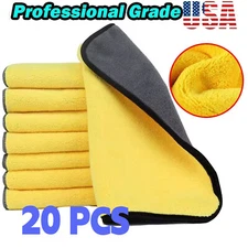 20PCS Thick Microfiber Plush Towel Cleaning No-Scratch Rag For Car, Glass, Home