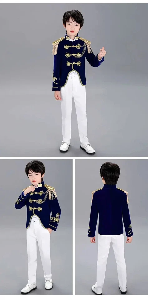 Disfraz para niño Príncipe Juegos con disfraces Trajes Blazer Trajes Corte Disfraz Medieval Foto 4 de 4