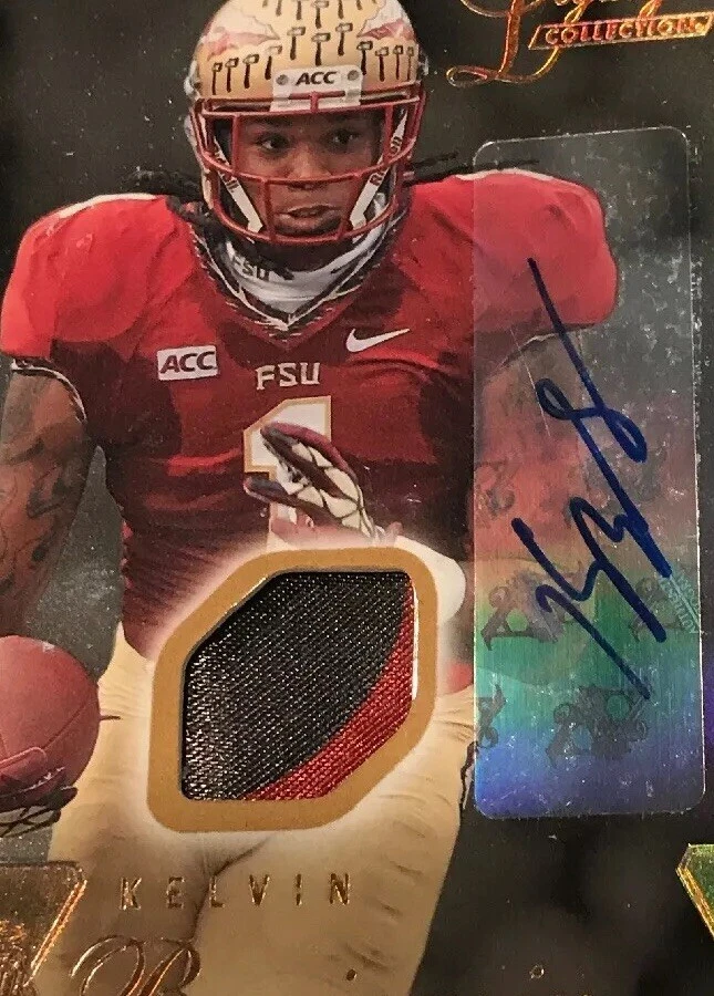 KELVIN BENJAMIN 2014 FLAIR SHOWCASE LEGACY 2 COLOR PATCH AUTO RC 77/125 B6 - Image 2 of 4