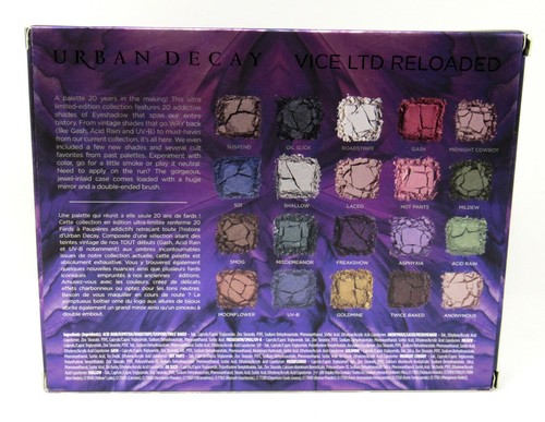 Paleta de 20 sombras de ojos recargadas Urban Decay XX Vice LTD y cepillo auténtico nuevo en caja - Imagen 3 de 4