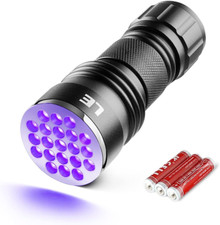 LE Black Light Flashlight, Small UV Lights with 21 Leds, 395Nm, Ultraviolet Ligh
