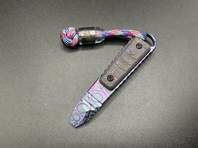 Koch Tools Kursor Blue/Purple Titanium EDC Prybar Purple Fat Carbon Inlay