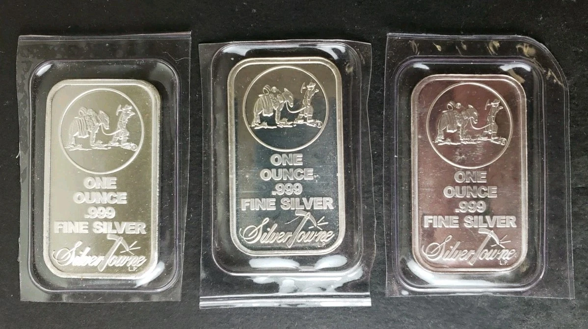 SilverTowne Silver Bullion Rounds 1 oz Precious Metal Content per
