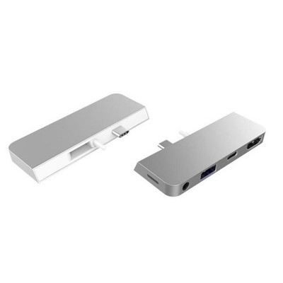 HyperDrive USB-C Hub HDMI PD Audio Adapter Silber für Surface 4-in-1 310