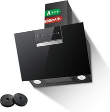 Cooker Hood 60cm, 800 m³/h Kitchen Extractor Fan, Recirculating & Ducting Modes