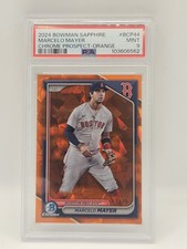 2024 Bowman Sapphire  Chrome Prospects Marcelo Mayer #BCP-44 Orange /25 PSA 9