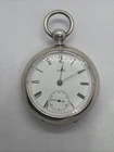 Antique Waltham Coin Silver Keywind Rare Hinged Pair Case Pocket Watch Runs