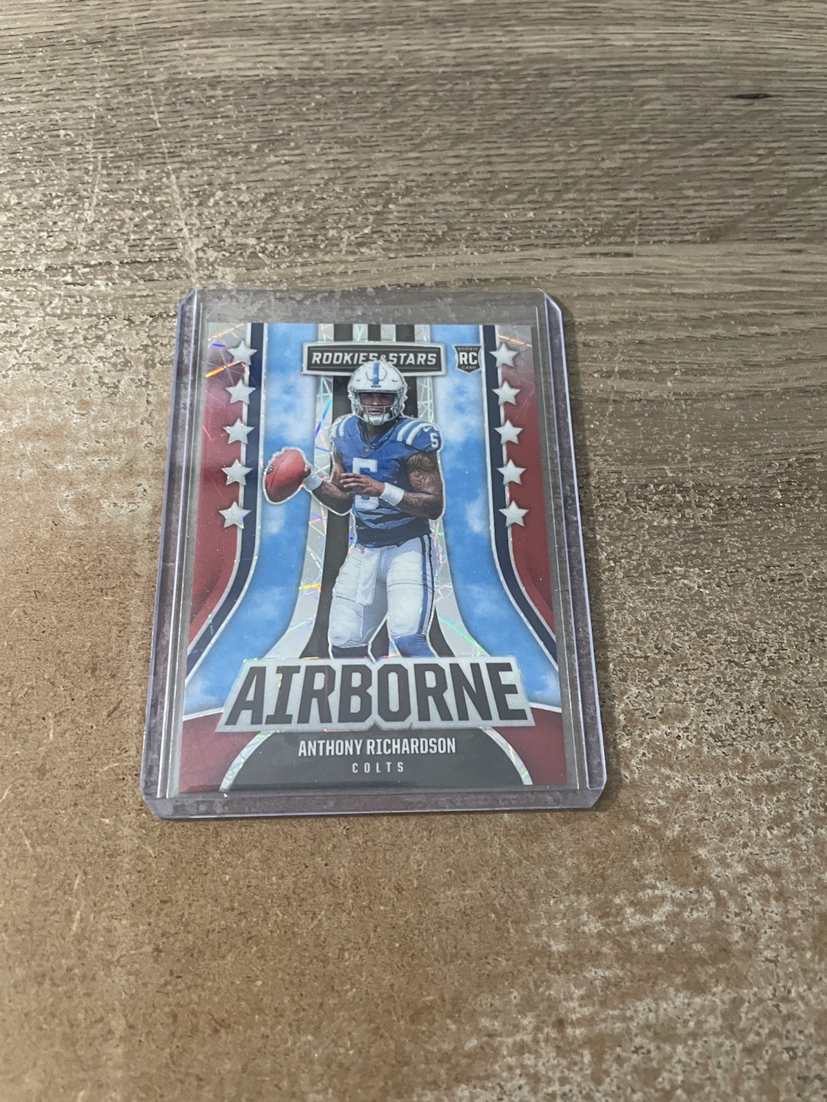 2023 Rookies & Stars Anthony Richardson Airborne Red Plaid Prizm AI-14 Colts