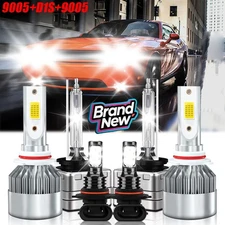 For Dodge Challenger 2008-2010 LED Headlight Hi Lo Beam+Fog Light Bulbs Kit HID