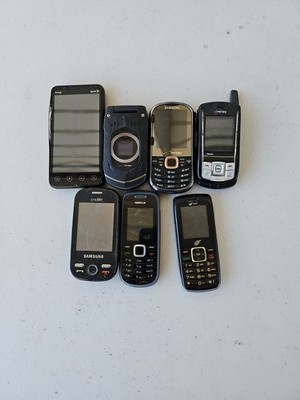 Lot of 6 cell phones samsung nokia Htc Gz one samsung Kyocera Not Tested As IS 
