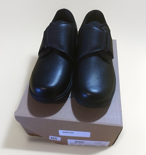 Orthofeet 510 Broadwayschuh Herren 7 D Med schwarz Leder Komfort Klettverschluss