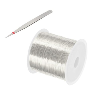 26 Guage/ 0.4 mm 328 Feet Jewelry Craft Wire, Copper Beading Wire, Silver