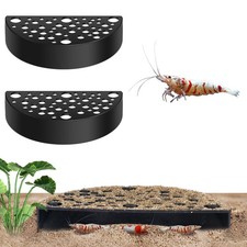 Hoolerry 2 Pcs Shrimp Hides for Aquarium Hideout Black
