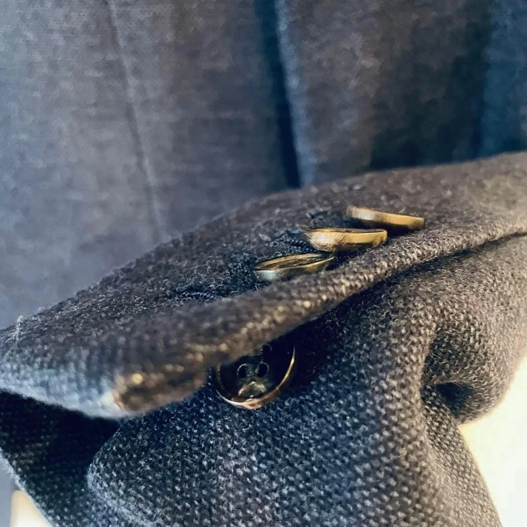 RING JACKET Vitale Barberis Canonico Wool Jacket Navy Made in Italy from Japan - product detail image 7