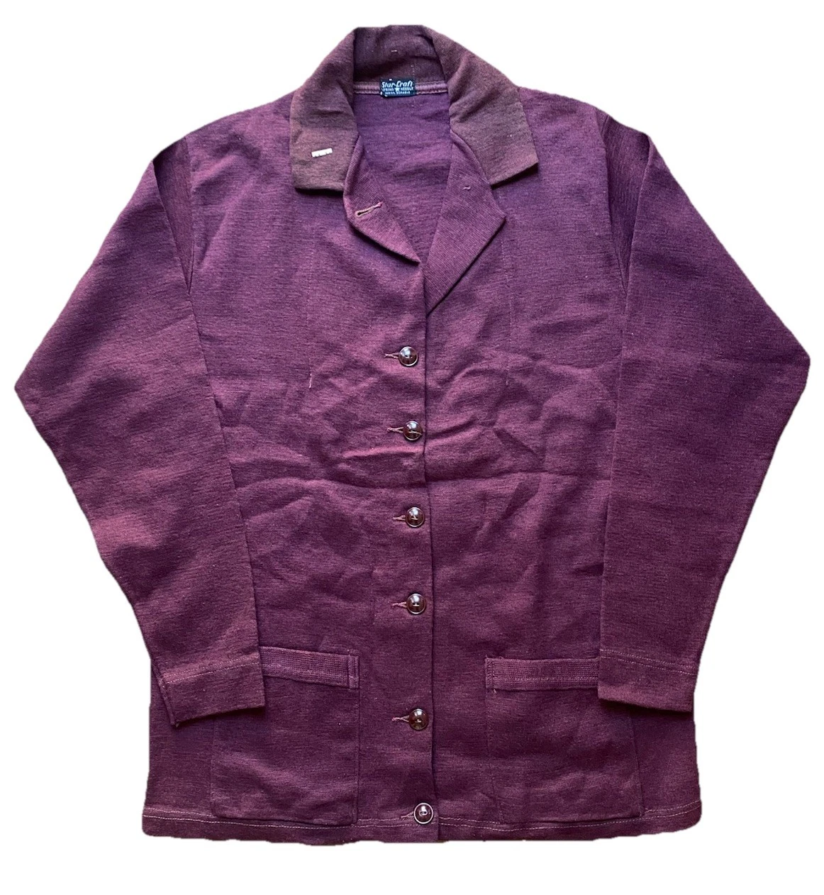 NOS Vtg 30s star craft Cardigan jacket M workwear two tone