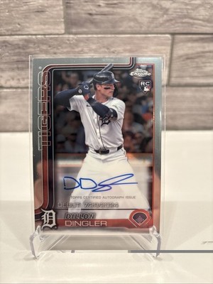 2025 Topps Chrome Update Dillon Dingler Tigers Rookie Debut Autograph
