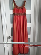 Adrianna Papell Evening Women’s Formal Silk Chiffon Gown, Size 6
